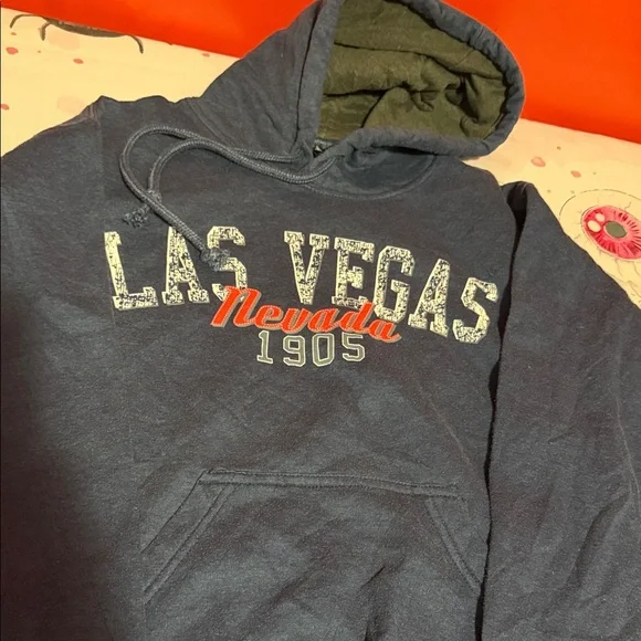 Las Vegas Nevada Blue Hoodie Unisex Sz M (21”P2P  25”) Great Condition - Picture 2 of 5